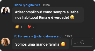 Mensagens no chat do Zoom: descomplicou, como sempre; somos uma grande família